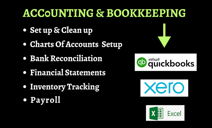 Gig Preview - Manage your bookkeeping with quickbooks, xero, and excel