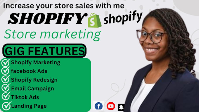 Gig Preview - Boost shopify sales with ecommerce dropshipping marketing, social media marketin