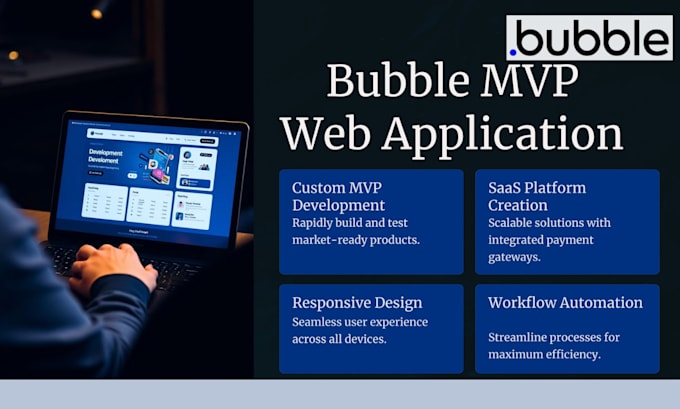 Gig Preview - Build bubble io mvps bubble saas bubble web apps no code app with fast delivery