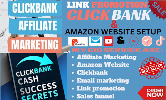 Gig Preview - Do affiliate marketing sales guaranteed funnel for clickbank amazon website