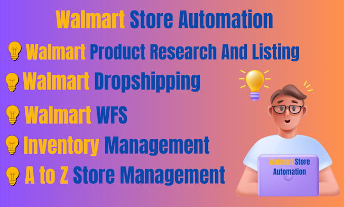 Gig Preview - Amazon to walmart dropshipping wfs 2 step dropshipping guide