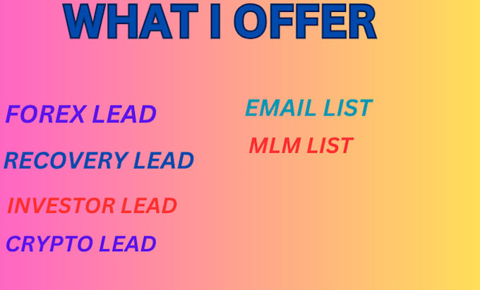 Bestseller - generate hot crypto email list, forex investor leads, mlm leads