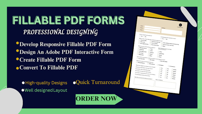 Bestseller - create fillable PDF form, editable ,interactive pdf, convert to fillable form