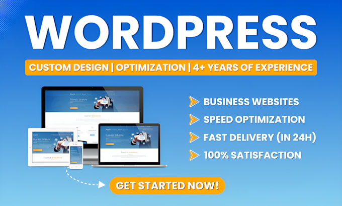 Gig Preview - Design and develop a fully responsive wordpress website