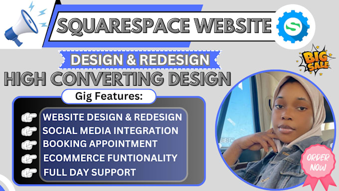 Bestseller - build squarespace website design or redesign development squarespace expert