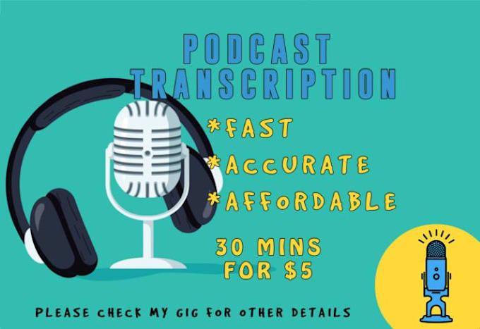 Gig Preview - Transcribe audio and video transcript and podcast