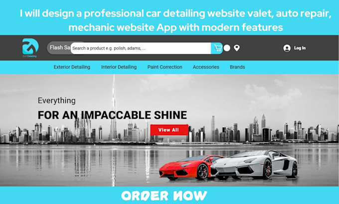 Bestseller - design a modern car detailing, valet, auto detailing, mobile detailing mechanic