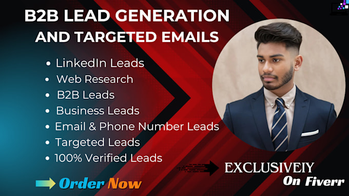 Gig Preview - Do lead generation, target lead, email list and verified leads building