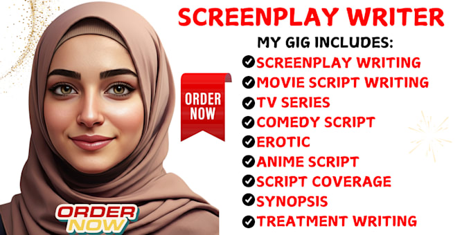 Gig Preview - Be your movie script writing screenplay tv series movie recap script editing