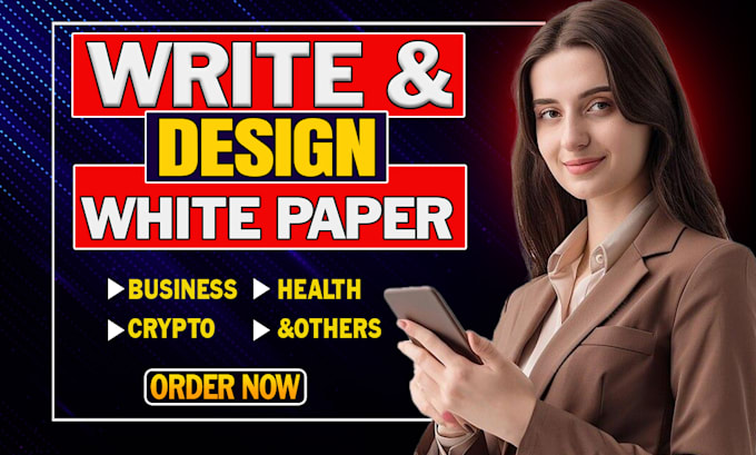 Gig Preview - Design professional white paper and crypto white paper