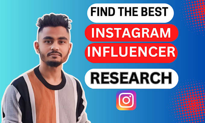 Gig Preview - Find best instagram influencer research list for your niche