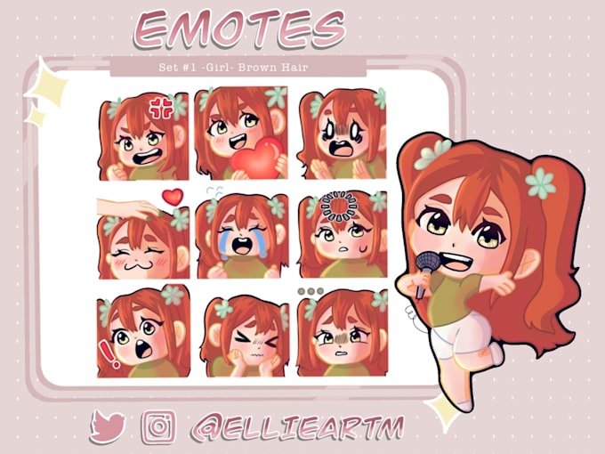 Gig Preview - Make custom chibi emotes for twitch, discord, youtube or socials