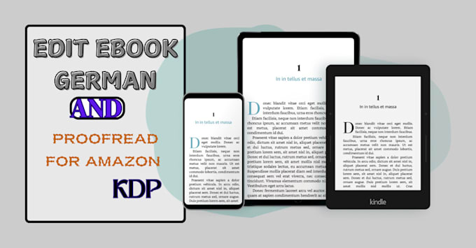 Gig Preview - Do ebook german, german formatting, proofread, revamp, 30k words, for amazon KDP