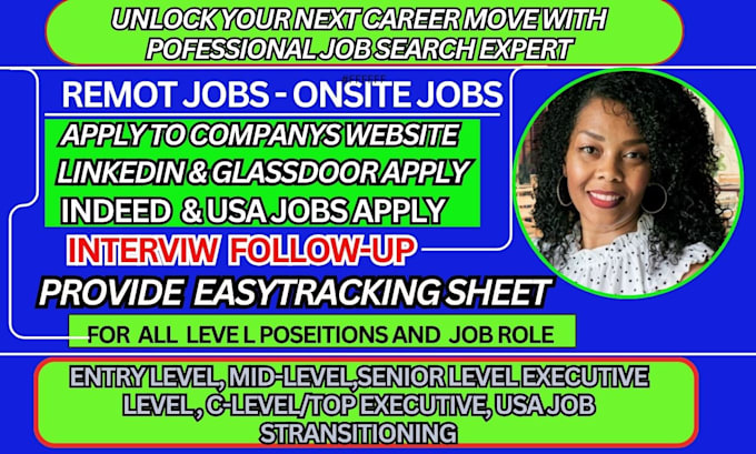 Gig Preview - Search and apply for remote jobs and onsite jobs or any job application