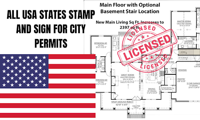 Gig Preview - Review, stamp california , alabama architectural drawings for city permit