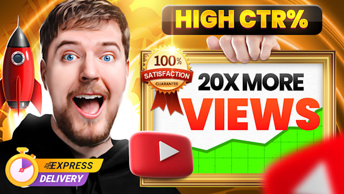 Gig Preview - Create eye cathching clickbait thumbnail within 3hr