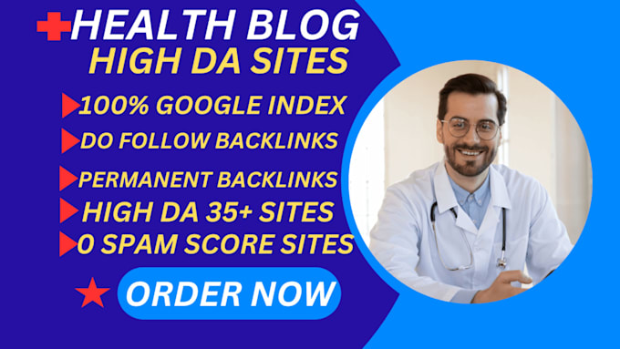 Gig Preview - Provide health informative guest post on high da sites with dofollow backlinks