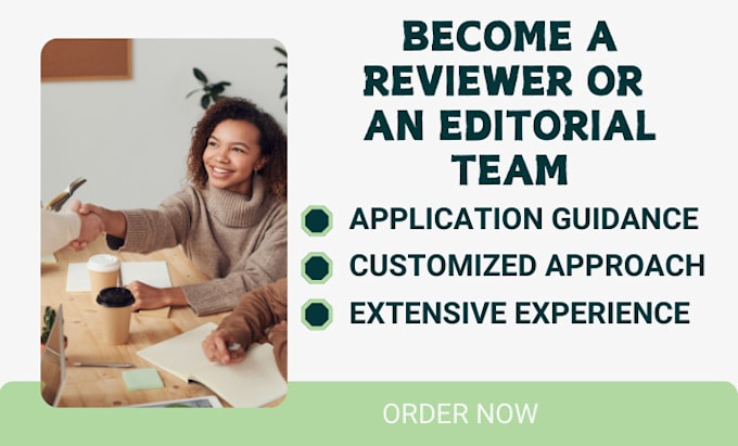 Gig Preview - Help you become editor or peer review in peer review journal