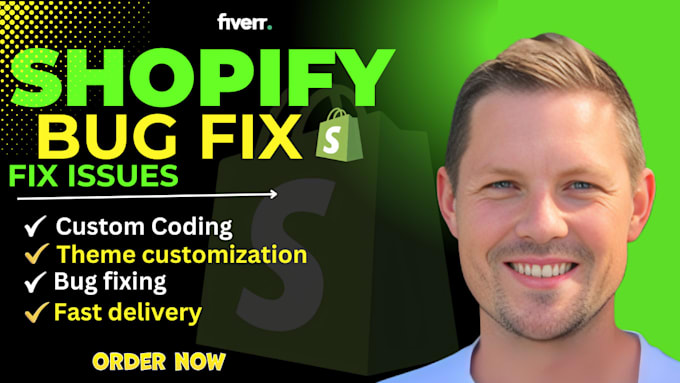 Gig Preview - Do shopify custom coding, shopify  bug fix and theme customization