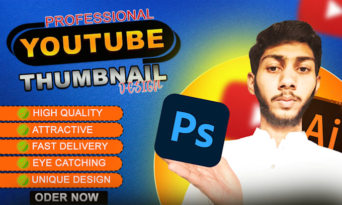 Gig Preview - Create professional youtube thumbnail design