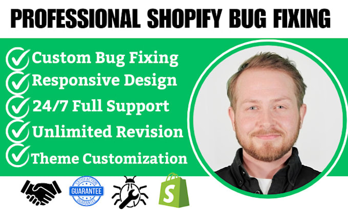 Gig Preview - Do shopify custom coding, shopify bug fixing and theme customization