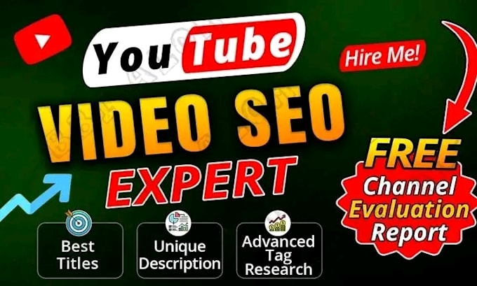 Bestseller - be your  youtube video SEO expert and channel growth manager