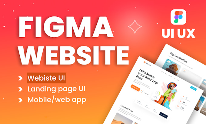 Gig Preview - Do figma design website, figma landing page, website mockup