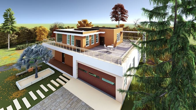 Gig Preview - Do architectural 3d modeling, exterior interior design, rendering, visualization