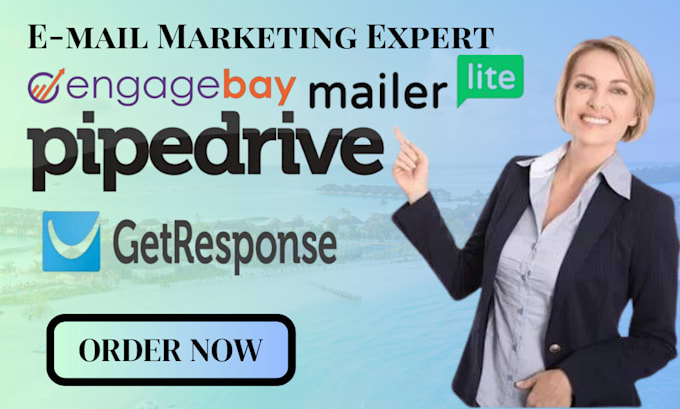 Gig Preview - Keap landing page mailerlite email campaign getresponse autoresponder