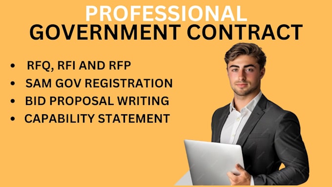 Gig Preview - Write government contract, rfp, rpq, rfi and bid proposal