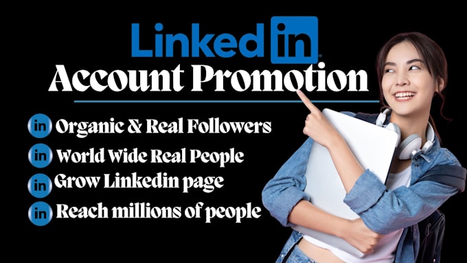 Gig Preview - Do provide linkedin promotion with real followers