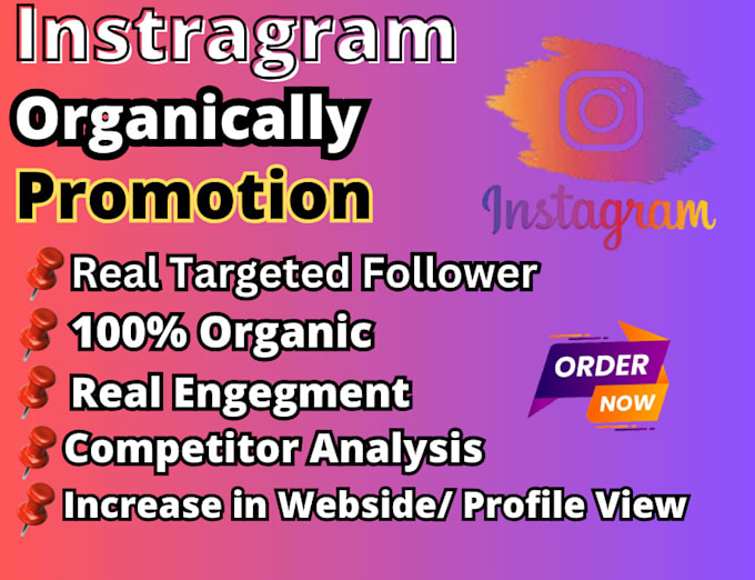 Gig Preview - Promote and manage to grow your instagram page organically