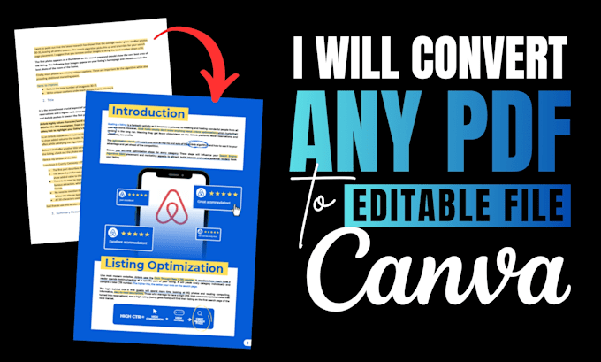 Gig Preview - Transform your pdfs into attractive canva templates