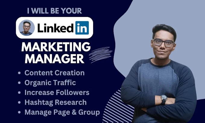 Gig Preview - Be your linkedin manager and content post creator