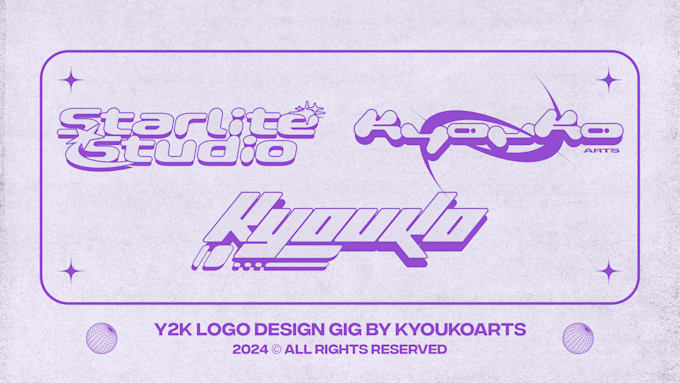 Gig Preview - Design custom y2k, 3d animation logo for your brand