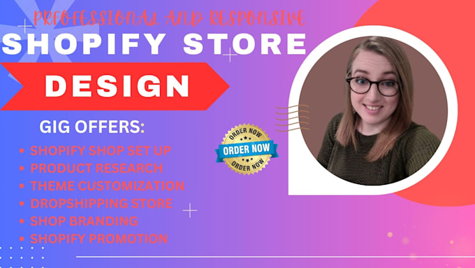 Gig Preview - Create shopify dropshipping store, shopify website design, redesign shopify