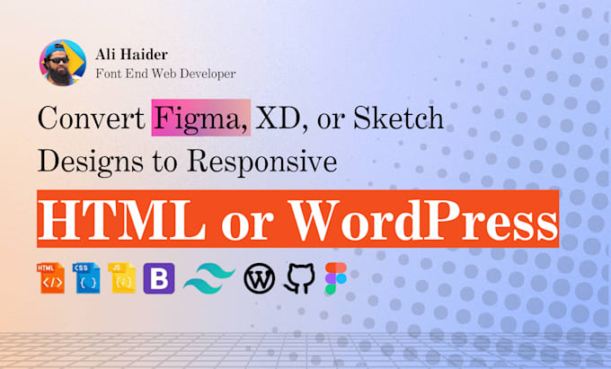 Gig Preview - Convert figma to responsive HTML or wordpress