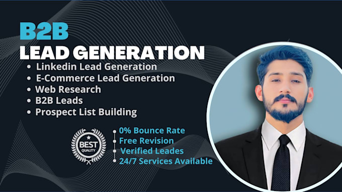 Gig Preview - Generate b2b leads on linkedin and build a prospect list