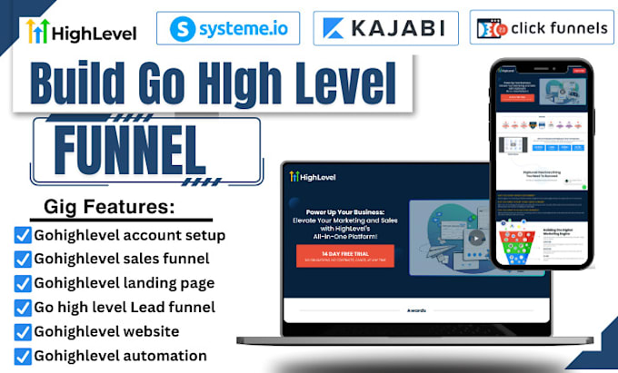 Gig Preview - Build gohighlevel salesfunnel landing page, ghl workflow, dcl, a2p verification