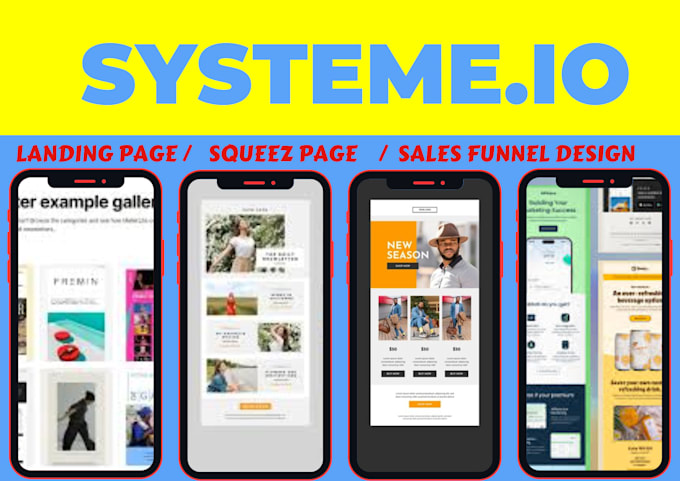 Gig Preview - Systeme io sales funnel,online course upload, systeme io landing page redesign