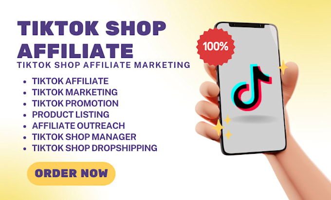 Gig Preview - Tiktok shop, tiktok affiliate, tiktok shop marketing, tiktok shop dropshipping