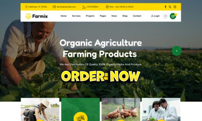 Gig Preview - Build agriculture website farmers website gardening website with wordpress