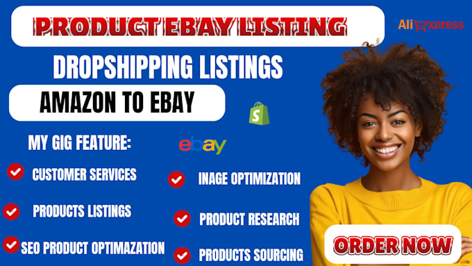 Gig Preview - Do amazon to ebay dropshipping listings