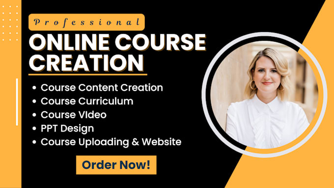 Gig Preview - Create online course content course curriculum training manual course creation