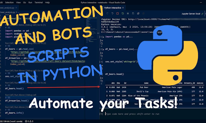 Gig Preview - Be your python programmer, create python scripts for automation, bot, tasks