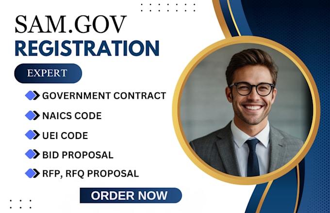 Gig Preview - Do sam gov, cage code, uei, bid proposal, government contract