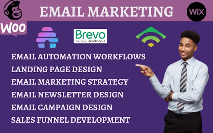 Gig Preview - Design beehiiv landing page mailchimp newsletter brevo email marketing campaign