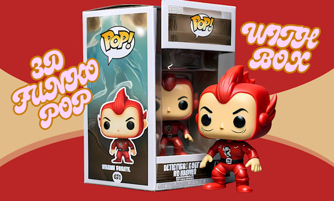 Gig Preview - Do custom 3d funko pop mini poptoy character figurine fnf funko pop marvel dc