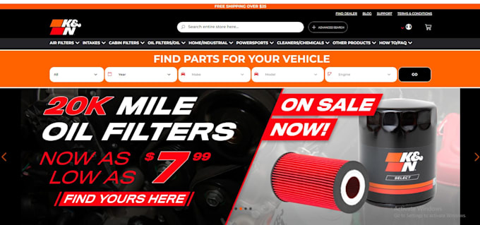 Gig Preview - Auto part shopify store auto part website