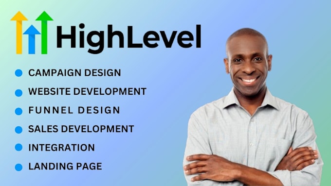 Gig Preview - Build highlevel gohighlevel website funnel go high level workflow ghl automation